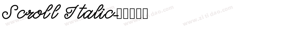 Scroll Italic字体转换